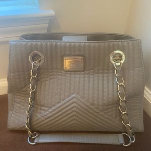Nicole by Nicole Miller Quilted tote in gray